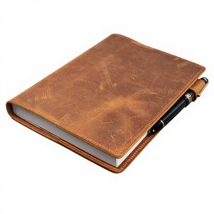 Custom Luxury Leather <b>A5</b> Refillable Notebook Cover Case with Smell Proof Protection for Business & Gifts LNBC-0056 - Product Image 1