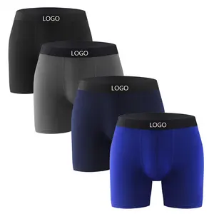 Boxer personnalisé sans couture sous-vêtements pour hommes culotte confortable caleçon à bande élastique short en polyester Boxer pour hommes