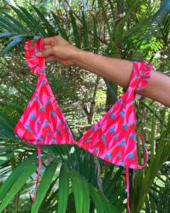 Costumi da bagno stile 2025 personalizzati con lacci da bagno da ragazza con stampa costume da bagno brasiliano con stampa floreale costumi da bagno Bikini sportivi - Product Image 2