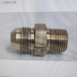 BRASS Hex <strong>Nipple</strong> <strong>NPT</strong> 1/2&quot; X JIC 1/2&quot; - Product Image 1