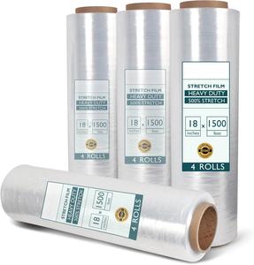 ฟิล์มยืดใสแบบหนา ฟิล์มห่อหุ้มอุตสาหกรรม เหมาะสำหรับการขนย้าย บรรจุภัณฑ์ การจัดส่ง และถุงป้องกันการจัดเก็บ - Product Image 1