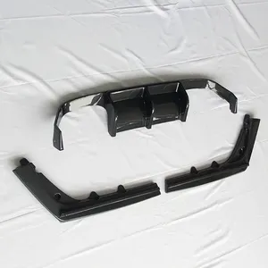 Pour M3 F80 M4 F82 2015 2016 2017-2020 Spoiler de pare-chocs arrière Diffuseur avec/sans éclairage Protection inférieure Accessoires auto Style V - Product Image 2