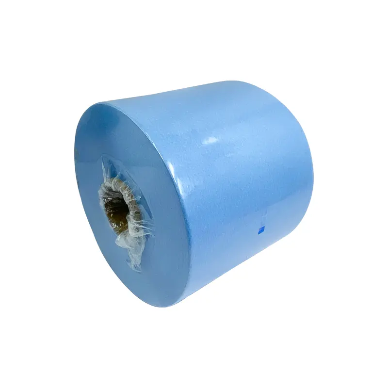 Aangepaste Microfiber Roll Absorberende Ruitenwissers Haarloze Vezel Polyester Multifunctionele Blauwe Industriële Niet-Geweven Afveegrol