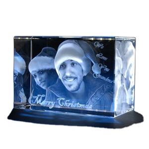 Pareja imagen 3D cristal láser cubo para recuerdo de viaje - Product Image 6