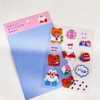 Benutzer definierte koreanische Karte dekorative Kuss geschnitten gestanzte A5 A6 Planer Briefpapier benutzer definierte Aufkleber Blätter