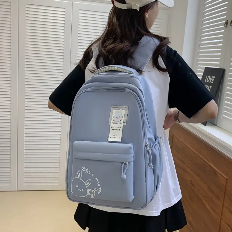 2023 new backpack women's high appearance level ins fashion simple niche backpack middle and high school students backpack light
