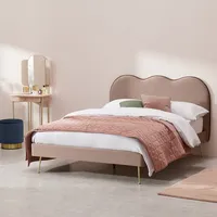Son lüks modern basit yatak odası mobilyası yatak odası takımı karyola iskeleti çift kral kumaş yatak