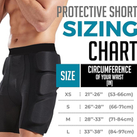 Shorts de protection rembourrés pour hommes et femmes, pour le ski et le snowboard, protection des fesses et des hanches, coupe ajustée