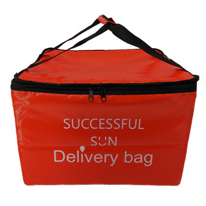 Großer Tragbarer Rucksack mit Isoliertem Fach für Thermische Lebensmittellieferungen, Kühl- und Wärmetasche aus Plane mit Reißverschluss und Individuellem Logo - Product Image 2