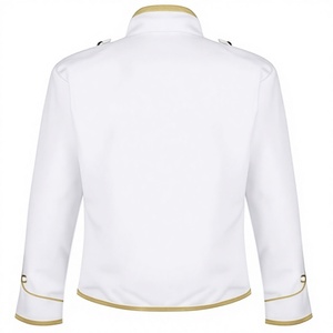 Veste de hussard blanc napoléonien du XVIIIe siècle, reproduction vintage, uniforme d'extérieur, tunique - Product Image 2