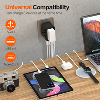 Adaptateur de prise de courant universel, prise de courant universelle, chargeur mural USB de type C, adaptateur de voyage