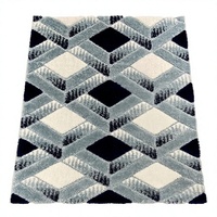 Adiva Gaziantep Jacquard-Gewebter Maschinell Gefertigter Waschbarer Hochfloriger Rechteckiger Shaggy-Teppich Beste Qualität Türkischer Polyester Mittel
