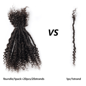 Extensions de cheveux tressés Goddess Locs naturels de 10 à 12 pouces, 0,3 à 0,4 <span class=keywords><strong>cm</strong></span>, doux pour la peau, durables, prix d'usine pour la beauté noire - Product Image 4