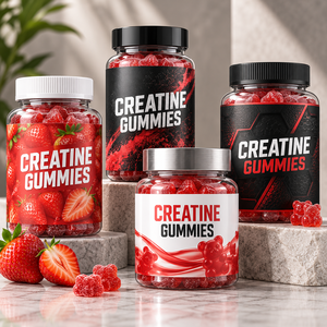 Gummies de créatine à la fraise, complément nutritionnel sportif, soutien énergétique, formule personnalisée, usine OEM ODM - Product Image 5