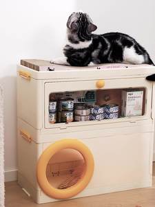 บ้านแมวอเนกประสงค์พร้อมที่เก็บของ - <span class=keywords><strong>คอนโด</strong></span>สัตว์เลี้ยงในร่มพร้อมที่ลับเล็บและพื้นที่พักผ่อน เฟอร์นิเจอร์แมวประหยัดพื้นที่ - Product Image 2