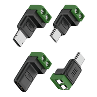 5V 3A USB-C 타입-C 수-2핀 크림프 터미널 OTG 커넥터 어댑터