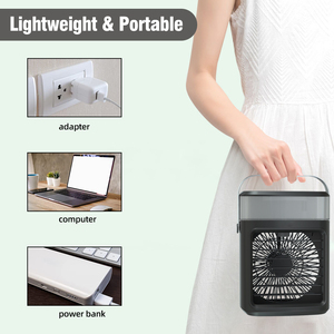 Glacière à batterie rechargeable, ventilateur refroidisseur d'<span class=keywords><strong>air</strong></span> portable, climatiseur avec lumière LED - Product Image 6