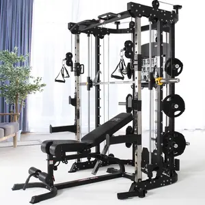 Equipo de gimnasio Power Squat rack hombro pecho pierna prensa Smith máquina multifuncional