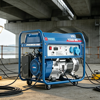 Générateur à essence silencieux 5KW 4 temps avec réservoir de carburant de 25L 50/60HZ pour alimentation de secours