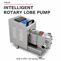 Pompe à lobes rotative intelligente YAQUAN Pro-30 220V en acier inoxydable 304, 30 m³/h, avec variateur de fréquence intégré, pression 0,6 MPa