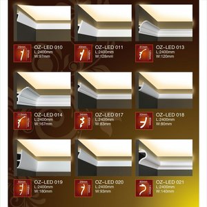 Moulure de <span class=keywords><strong>corniche</strong></span> LED en PU, moulure de plafond en polyuréthane pour éclairage <span class=keywords><strong>indirect</strong></span>, pour la décoration intérieure de maisons, villas et hôtels - Product Image 4