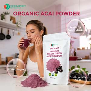 Herbspirit <span class=keywords><strong>100</strong></span>% Bubuk Buah Jus <span class=keywords><strong>Acai</strong></span> Berry Alami Hasil Pengeringan Semprot Label Pribadi 50g Tanpa Bahan Tambahan Bubuk <span class=keywords><strong>Acai</strong></span> Berry - Product Image 4