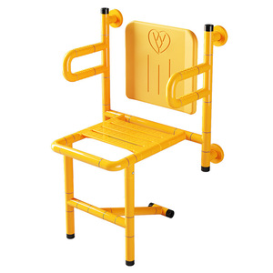 Bathroom <b>Folding</b> <b>Stool</b> With Non Slip Seat 250 Kg Capacity Wall Mounted Shower Chair For Elderly And Disabled - Product Image 1