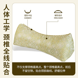 Buckwheat triangular <b>pillow</b> protects the cervical spine; jacquard weave design relieves fatigue; long-lasting and durable; new - Product Image 5