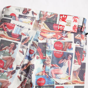 AeeDenim logotipo personalizado nuevo álbum impresión Cola Girl exportación transfronteriza Comercio electrónico rojo elástico hombres Denim <span class=keywords><strong>Jeans</strong></span> - Product Image 5