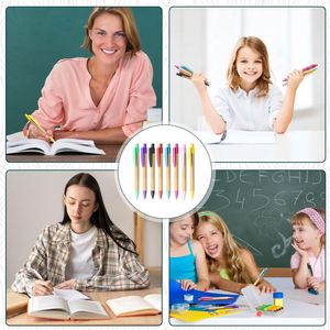 Stylo bille personnalisé en bambou naturel, écologique, SUMO, avec finition recyclable, idéal pour l'écriture et les cadeaux de bienvenue - Product Image 6