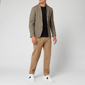 De <span class=keywords><strong>los</strong></span> hombres de la nueva moda pata de gallo más ligero Chaqueta de traje de corte slim de tela de moda - Product Image 2