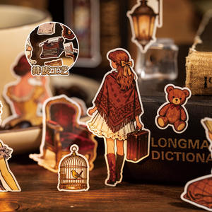 2 Hojas/paquete de Pegatinas con Diseño de Cuento de Hadas en Estilo Vintage, Materiales para Manualidades, Decoración de Tarjetas y Cuadernos, <span class=keywords><strong>Arte</strong></span> de <span class=keywords><strong>Collage</strong></span> - Product Image 3