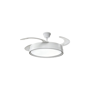Ventilador de Techo LED Moderno de 3 Aspas con Motor DC, Control Remoto, Regulable, Luz Blanca Cálida, Montaje con Barra de Plástico para Instalación en Proyectos - Product Image 1