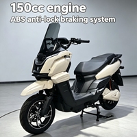 Scooter à essence 150cc à moteur sans balais CDI automatique haute performance pour trajets quotidiens, avec freins à disque et pneus de 12 pouces