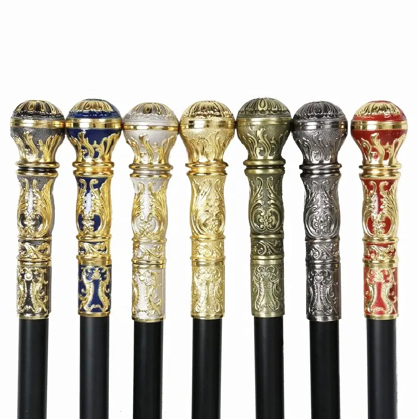 Fashion Walking Stick Man Party Decorative Walking Cane Men Luxury Walking Stick Elegant Alloy Handle Cane