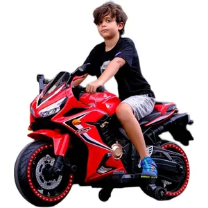 Новейшая Заводская Прямая продажа Детский Электрический мотоцикл игрушечный аккумулятор автомобиль для ребенка с дистанционным управлением светодиодный автомобиль для езды на машине для детей