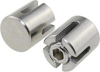 Pinces transversales en acier inoxydable T316 pour raccords de câble métallique ou de tige de 1/8 "pour kits de treillis métallique, système de treillis de câble Espalier