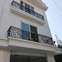 TTD Balustrades de fenêtre de balcon de villa de style Juliette en fer forgé, acier inoxydable, aluminium et fonte, design moderne, noir
