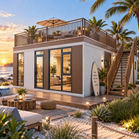 Maison préfabriquée moderne pour l'hébergement en station balnéaire et les locations de vacances, cabane personnalisable pour les clients avec installation rapide et intérieur confortable