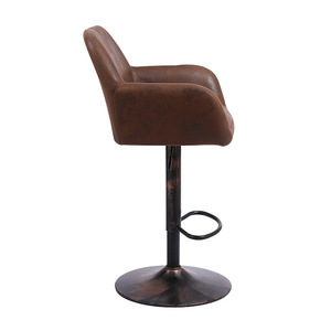 <span class=keywords><strong>Chaise</strong></span> de bar moderne <span class=keywords><strong>avec</strong></span> <span class=keywords><strong>dossier</strong></span> simple, tabouret haut pivotant et réglable en hauteur pour cuisine et réception d'hôtel, utilisation par les caissiers - Product Image 2
