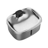 Fontaine à eau pour animaux de compagnie de grande capacité avec bassin intérieur en acier inoxydable de qualité alimentaire, pour l'hydratation quotidienne des chats