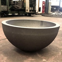 EN10204 demi-hémisphère boule en acier inoxydable 400mm gpl gaz carburant réservoir d'eau fond plat extrémités tête hémisphérique pour foyers
