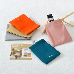 New Arrival Custom Pu Leather Jewelry Packaging <b>Pouch</b> Pink Black <b>Drawstring</b> <b>Pouch</b> - Product Image 5