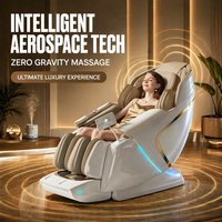 Fauteuil de massage Shiatsu Premium pleine longueur avec rail SL, rouleaux 5D pour une couverture de la tête aux pieds, audio Bluetooth pour suite d'hôtel et canapé de massage