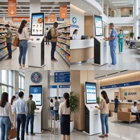 Kiosque de paiement en libre-service vertical personnalisable LeHua de 32 pouces avec écran tactile, lecteur QR/IC/carte et imprimante de reçus