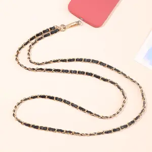Universal Cross Body Phone Carrier Chain Silver Mobile Phone Chain Lanyard Strap for Different Cell Phone Chain Clasp
