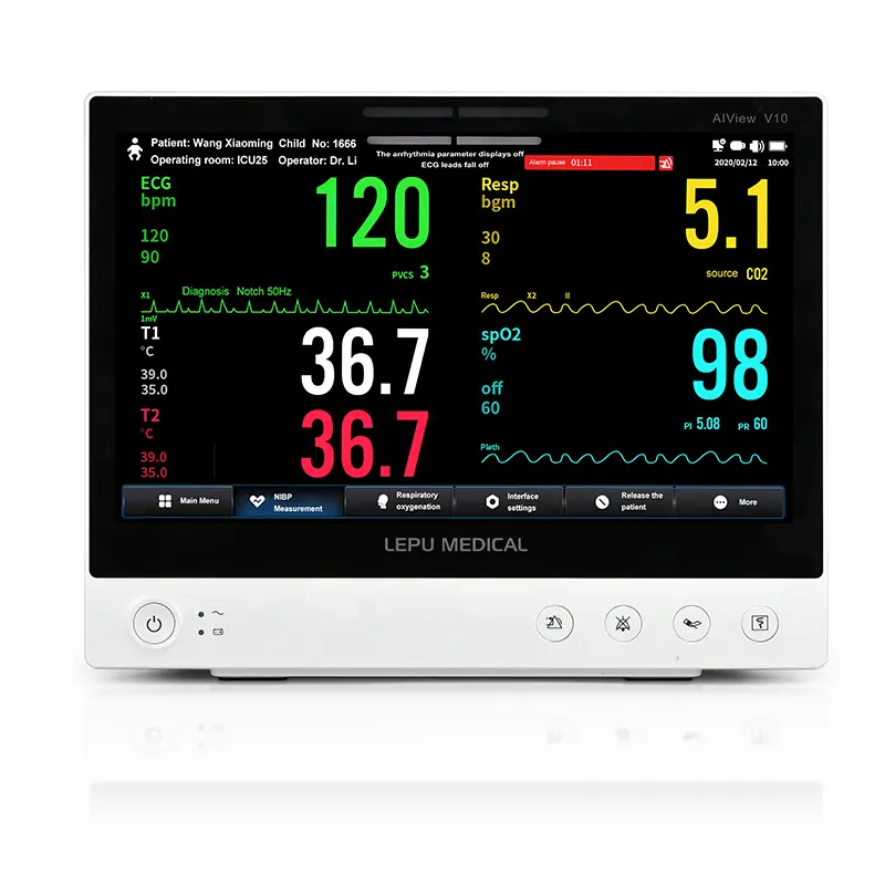 Lepu tıbbi çok parametreli hasta monitörü Aiview V12 CE ile