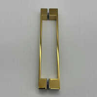Hydrorelax Moderne PVD Titane Or Poignée De Porte De Douche Dos À Dos Poignée De Porte En Verre pour Salle De Bains-Alliage De Zinc Poli