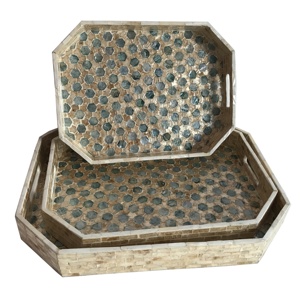 คุณภาพสูงที่ดีที่สุดขายมุกหรูหราเสิร์ฟถาด Handmade จากเวียดนาม - Product Image 1