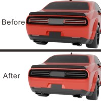 Coques de feux arrière fumées noires pour Dodge Challenger 15-23, protections de feux arrière, kit de garnitures, accessoires de modification extérieure